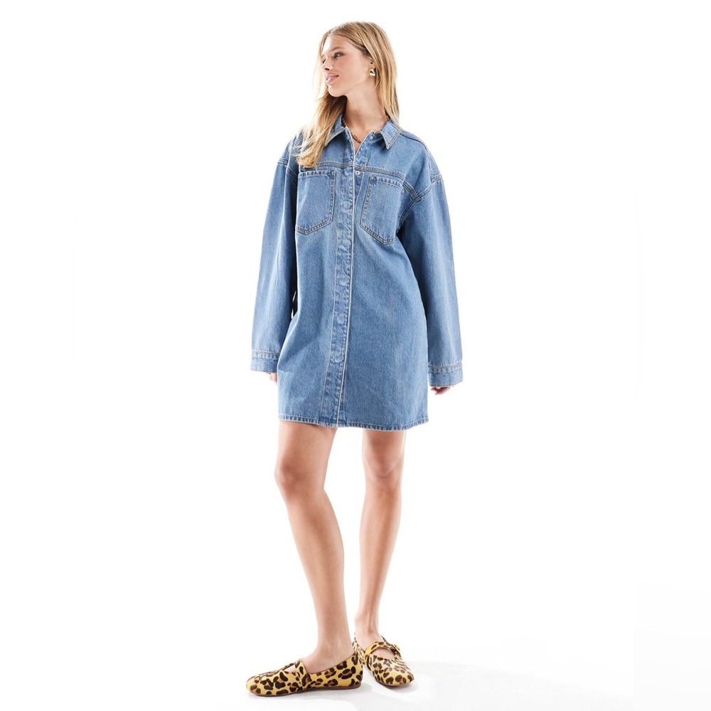 ASOS Blue Denim Shirt Dress